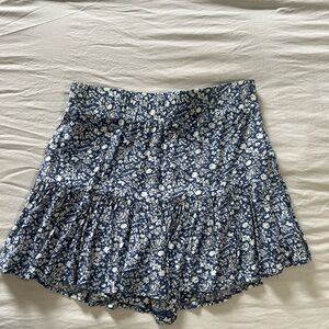 Potter's Pot Blue and White Floral Skirt